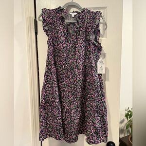 Time and Tru Floral Dress with ruffle detail